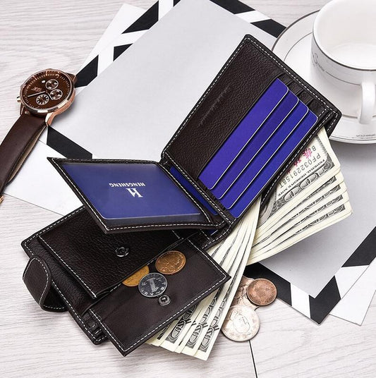 Men’s Hot Designer Wallets – Genuine Leather, Stylish & Compact