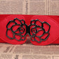 3 Women's Belts Elastic Belts Belts Rose Buckle Belts Tight Belts