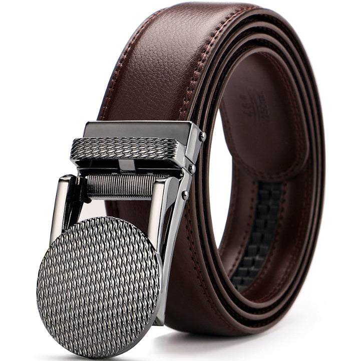 Adjustable Holeless Leather Belt – Sleek, Comfortable & Perfect Fit