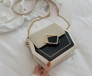 Matte leather shoulder bag