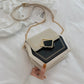 Matte leather shoulder bag