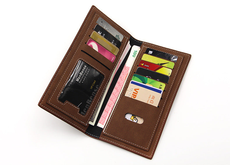 Men’s Long Vertical Wallets – Large Capacity & Business Style