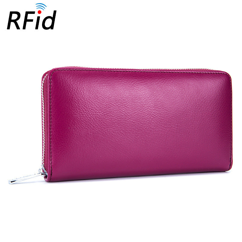 Baellerry RFID Men’s Wallet – Genuine Cow Leather Long Clutch