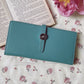 Luxury Genuine Leather Women’s Wallet – Lychee Pattern Long Hasp Coin Purse