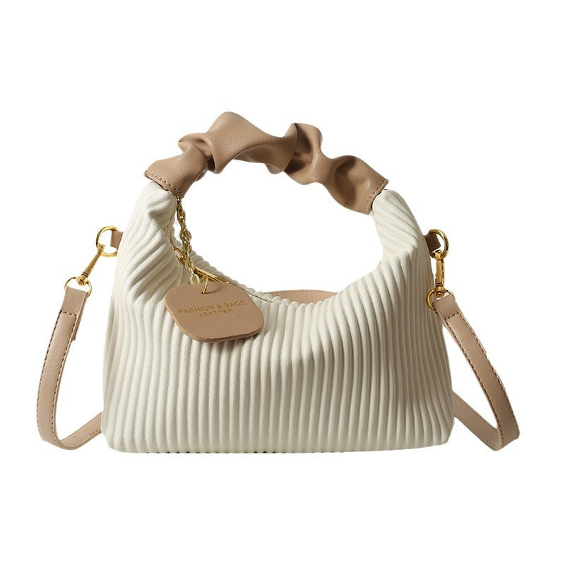 Women’s Fashion Crossbody Bag – Pleated Cloud Small Tote Bag