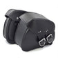 Black PU Leather Luggage Bags Motorcycle Saddlebags Saddle Bags Pouch For