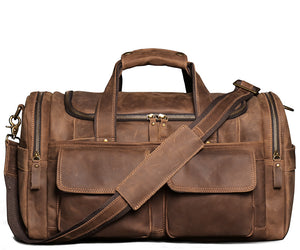 Crazy Horse Leather Hand Luggage Bag Genuine Leather