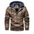 Men's Leather Jacket Men's PU Leather Hooded Leather Jacket