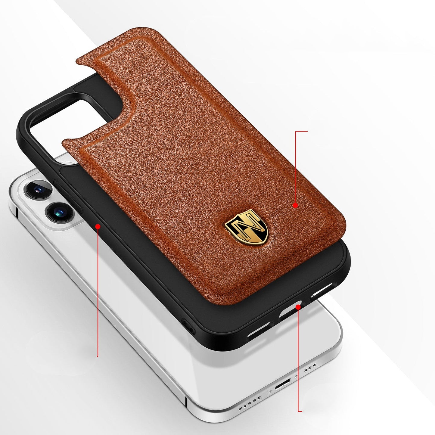 Luxury Top Layer Leather Phone Case – Premium Protection with Elegant Style
