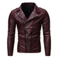 Men’s Motorcycle Pigskin Leather Jacket – Loose Fit, Bold & Durable