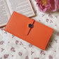 Luxury Genuine Leather Women’s Wallet – Lychee Pattern Long Hasp Coin Purse