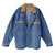 Women’s Loose PU Leather & Denim Jacket – Stylish & Comfortable