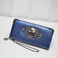 SHEFLYTO PU Leather Women’s Long Wallet – Skull & Flower Design