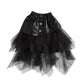 Children's Big Kids Net Gauze Girl Pu Leather Skirt