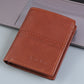 Men’s Short PU Leather Wallet – Compact Vertical Design