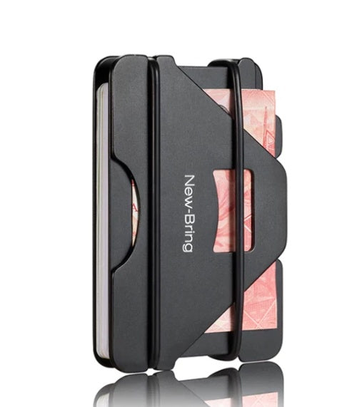 New-Bring Card Holder – Aviation Aluminum Alloy Short Wallet