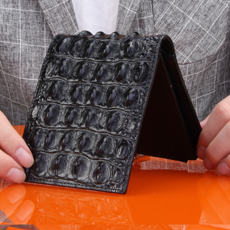 Men’s Leather Wallet – Horizontal & Vertical | Crocodile Pattern Business Style
