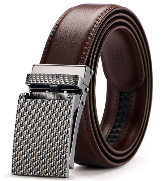 Adjustable Holeless Leather Belt – Sleek, Comfortable & Perfect Fit