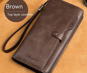 Men's Long Wallet Genuine Leather Wallet