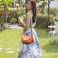 Middle-Aged Women’s Soft Leather Shoulder Messenger Bag