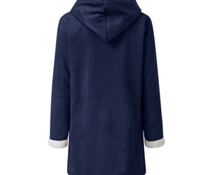 Winter Jackets For Women Sherpa Lined Jacket Women Duffle Toggle Coat Hooded Fleece Jacket