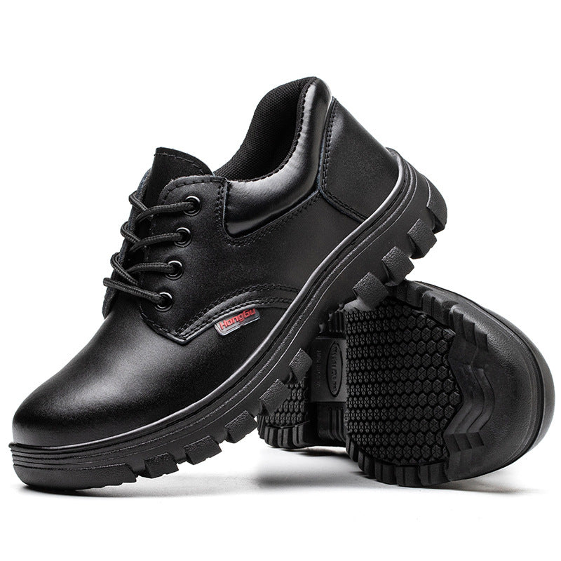 Men’s Non-Slip Wear-Resistant Cowhide Protective Footwear – Durable & Safe