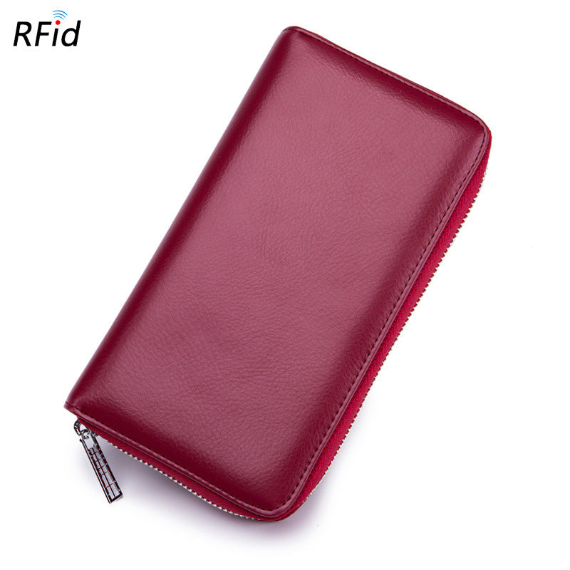 Baellerry RFID Men’s Wallet – Genuine Cow Leather Long Clutch