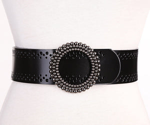 Green Women Belt No Hole Ladies Belts For Dresses Real Leather