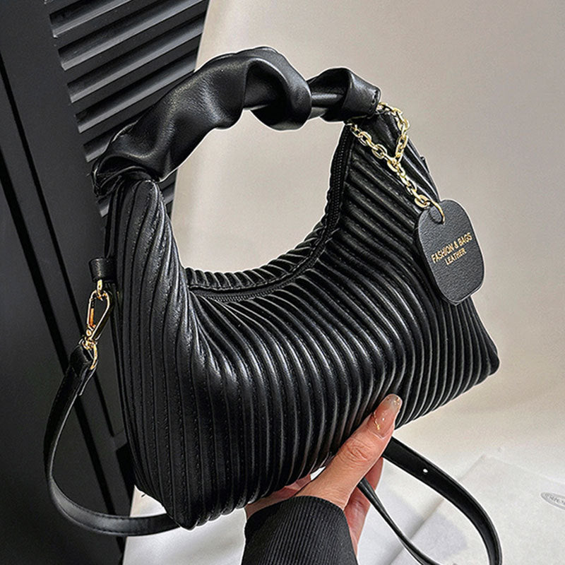 Women’s Fashion Crossbody Bag – Pleated Cloud Small Tote Bag