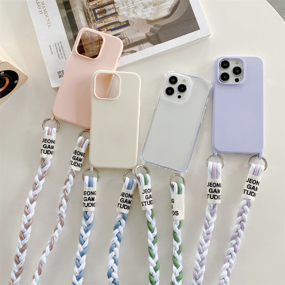 Cross-Body Woven Lanyard Phone Case – Stylish & Practical Card Holder