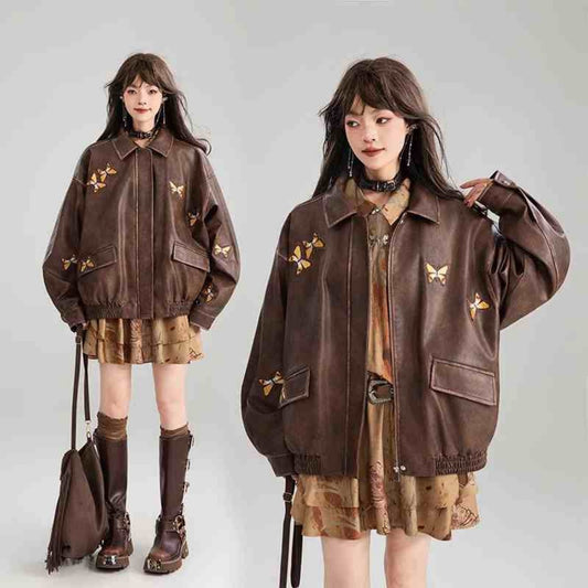 Advanced Brown Leather Jacket for Women – Elegant, Chic & Timeless
