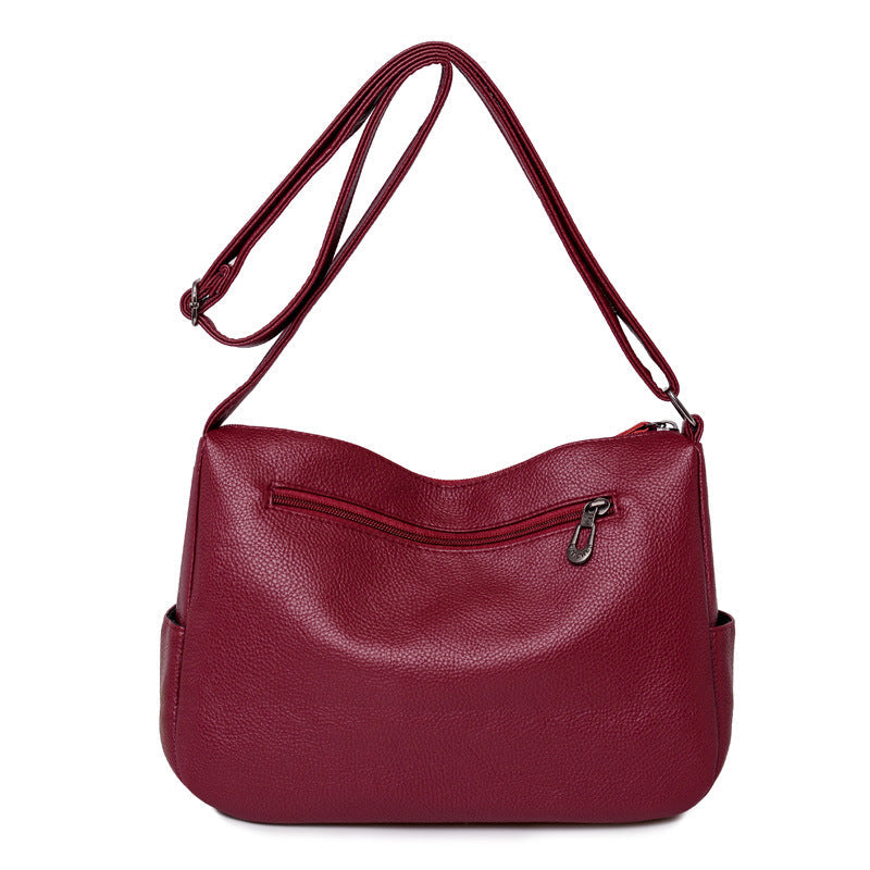 Large Capacity PU Leather Shoulder & Crossbody Bag – Trendy Tote Bag