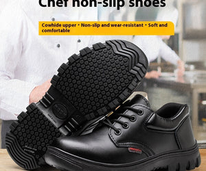 Men's Non-slip Wear-resistant Cowhide Protective Footwear