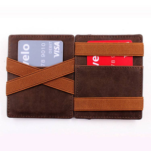 Retro Crazy Horse Leather Wallet – Compact & Stylish