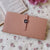 Luxury Genuine Leather Women’s Wallet – Lychee Pattern Long Hasp Coin Purse