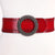 Green Women Belt No Hole Ladies Belts For Dresses Real Leather