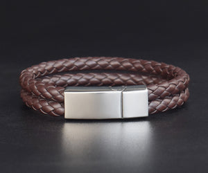 Fashion Personalized Men Woven Leather Bracelet