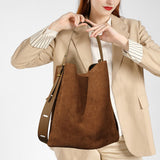 Women’s Fashion Matte Leather Shoulder Underarm Bag – European & American Retro Style