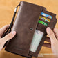 Men’s Long Genuine Leather Wallet – European & American Style