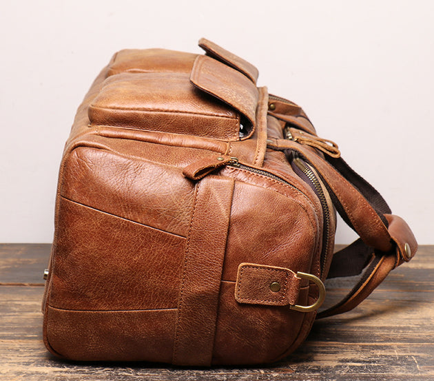 Retro Nubuck Leather Hand Luggage Bag